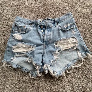 Levi's 501 Light Wash Denim Shorts